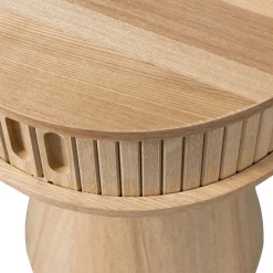 Woood KARRI Table de chevet 2 portes coulissantes en bois