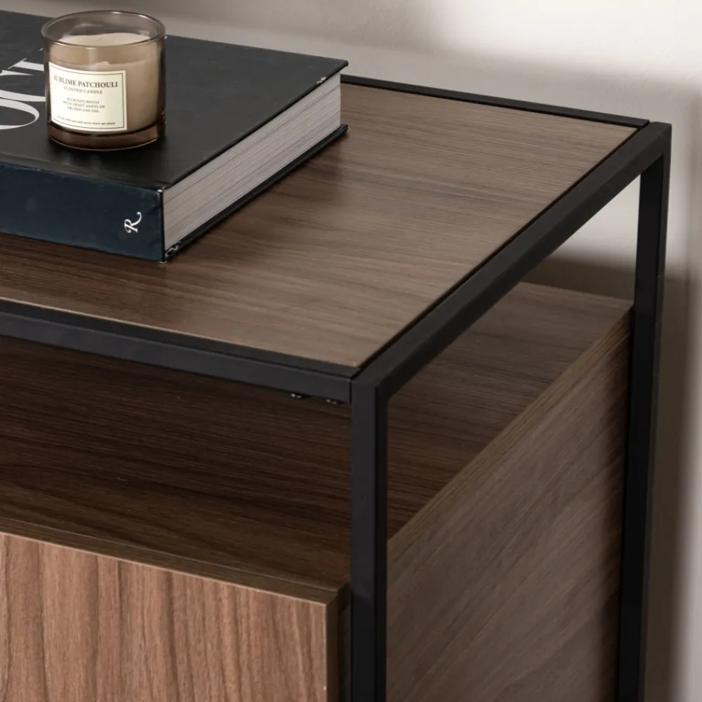 Venture Home KINGSPORT Buffet 3 portes en bois et métal L120cm