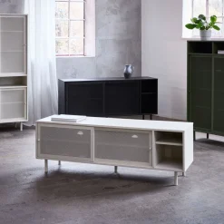 No name KISO Buffet 2 portes, 2 niches en métal L160cm