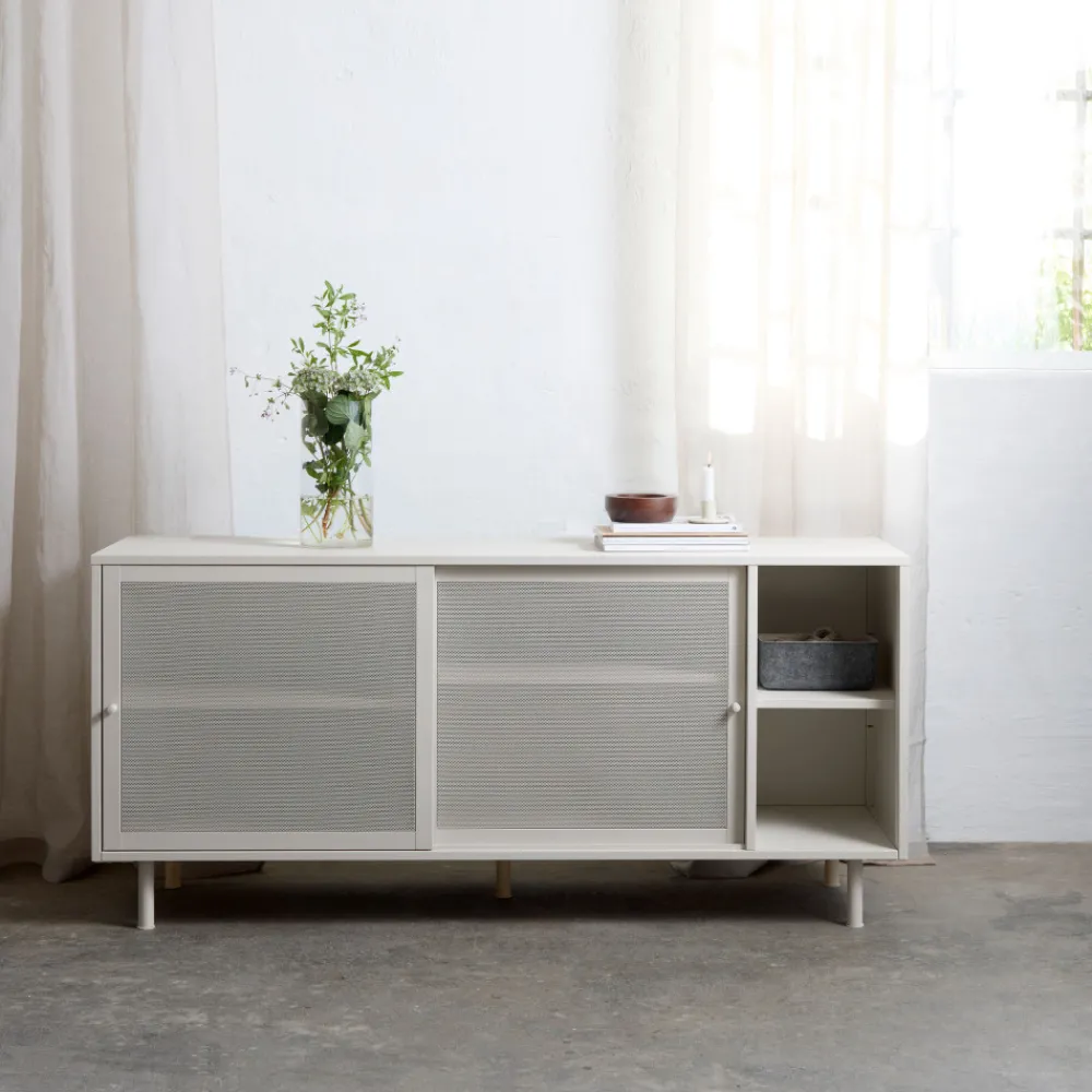 No name KISO Buffet 2 portes, 2 niches en métal L160cm