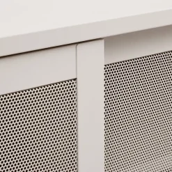 No name KISO Meuble TV 2 portes, 2 niches en métal L160cm
