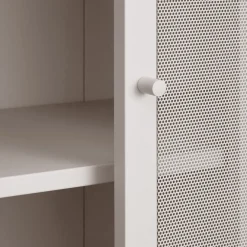 No name KISO Vaisselier 4 portes, 2 niches en métal H180cm