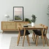 No name KIYO Buffet 2 portes en bois et cannage L180cm