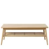 No name KIYO Table basse en bois et cannage 120x60cm