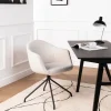 Drawer KOOIJ Chaise de bureau en tissu bouclette et métal