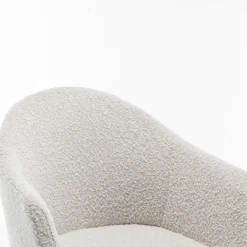Drawer KOOIJ Chaise de bureau en tissu bouclette et métal