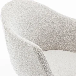 Drawer KOOIJ Chaise de bureau en tissu bouclette et métal