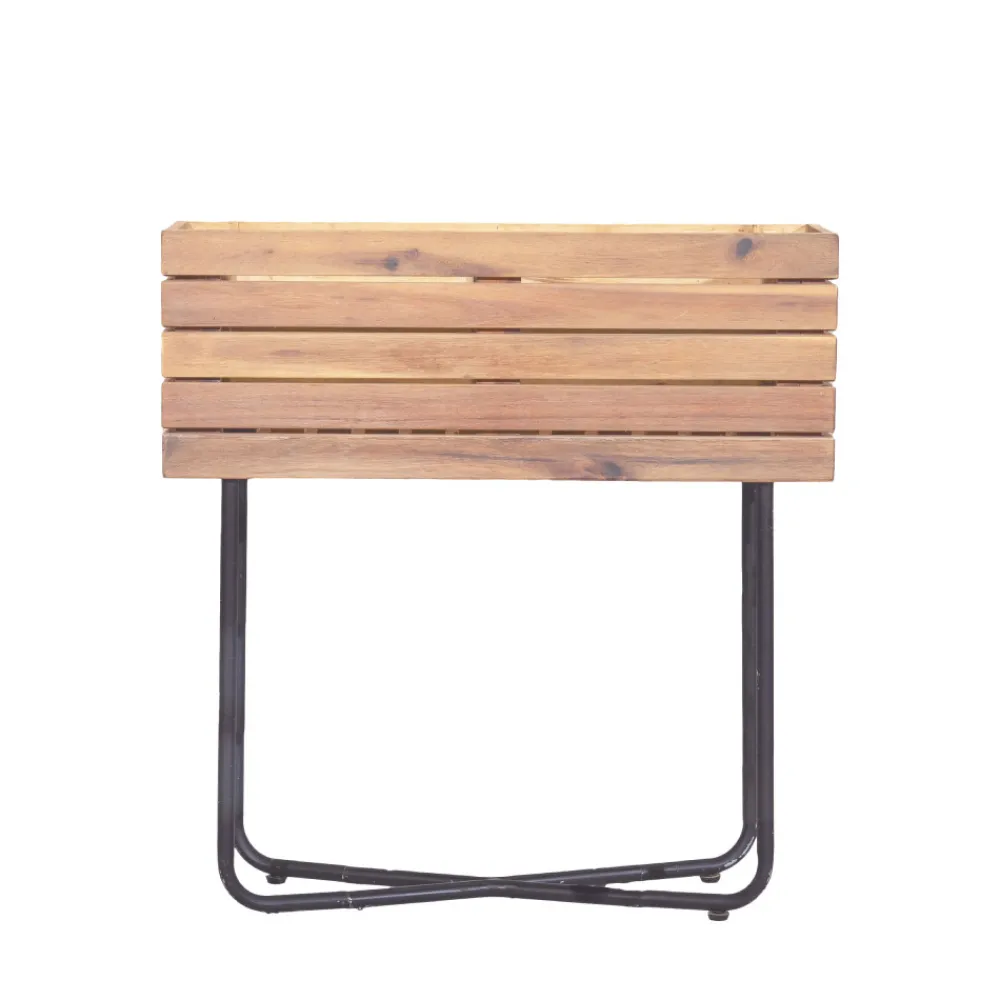 Drawer KORA Jardinière en bois et métal H 62 cm