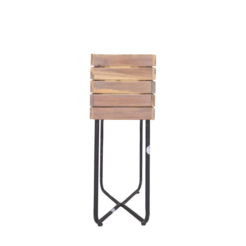 Drawer KORA Jardinière en bois et métal H 62 cm