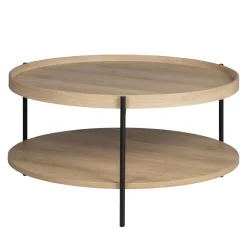Drawer KORRO Table basse ronde en bois et métal ø80cm