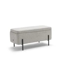 Drawer KOS Banc coffre en tissu et métal L100cm