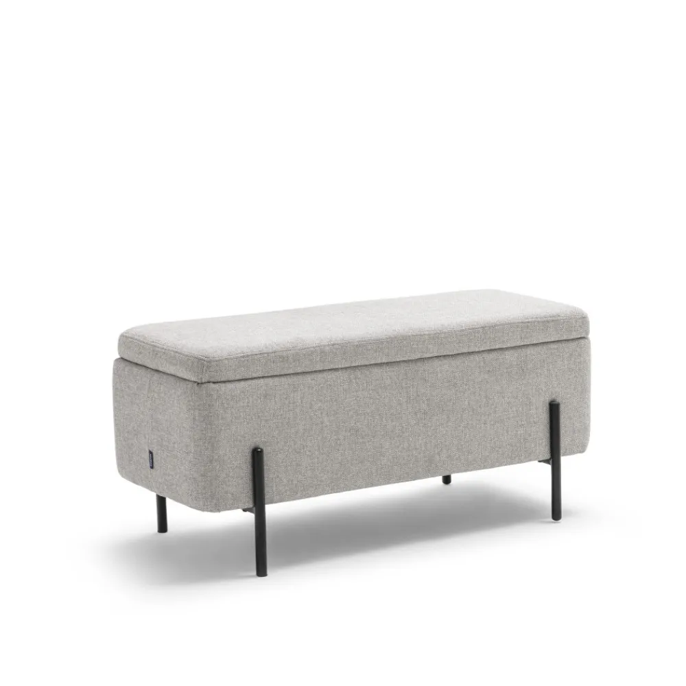 Drawer KOS Banc coffre en tissu et métal L100cm