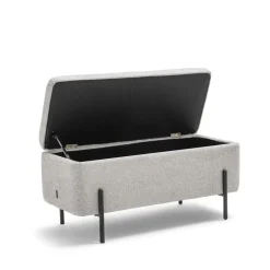 Drawer KOS Banc coffre en tissu et métal L100cm