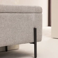 Drawer KOS Banc coffre en tissu et métal L100cm