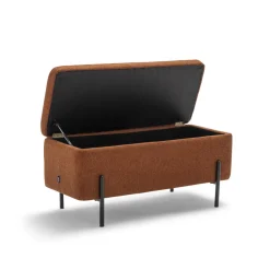 Drawer KOS Banc coffre en tissu et métal L100cm