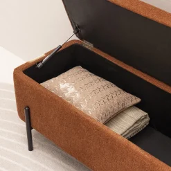 Drawer KOS Banc coffre en tissu et métal L100cm