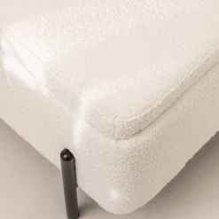 Drawer KOS Banc coffre en tissu bouclette et métal L100cm