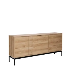 Drawer KROKOM Buffet 2 portes 3 tiroirs en bois et métal L180cm