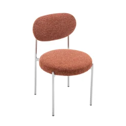 Drawer KYOTO Lot de 2 chaises en tissu pieds chrome