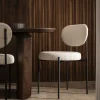 Drawer KYOTO Lot de 2 chaises en tissu bouclette et métal