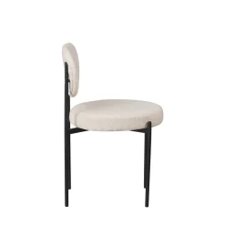 Drawer KYOTO Lot de 2 chaises en tissu bouclette et métal