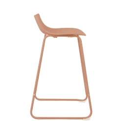 Drawer LAMER Lot de 4 chaises de bar en plastique et métal H66cm