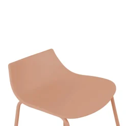 Drawer LAMER Lot de 4 chaises de bar en plastique et métal H66cm