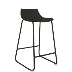 Drawer LAMER Lot de 4 chaises de bar en plastique et métal H66cm