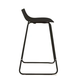 Drawer LAMER Lot de 4 chaises de bar en plastique et métal H66cm