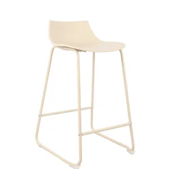 Drawer LAMER Lot de 4 chaises de bar en plastique et métal H66cm