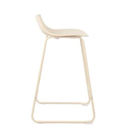 Drawer LAMER Lot de 4 chaises de bar en plastique et métal H66cm