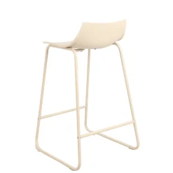 Drawer LAMER Lot de 4 chaises de bar en plastique et métal H66cm