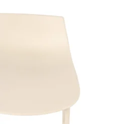 Drawer LAMER Lot de 4 chaises de bar en plastique et métal H66cm