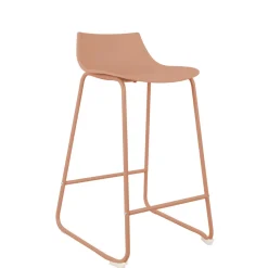 Drawer LAMER Lot de 4 chaises de bar en plastique et métal H66cm
