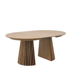 Drawer LEA Table à manger extensible 4 à 8 personnes en bois ø120-200x120cm