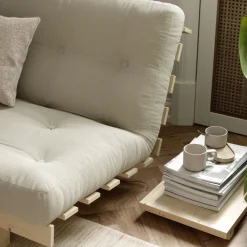 Karup Design LEAN Canapé convertible en bois naturel et tissu