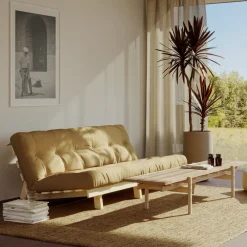 Karup Design LEAN Canapé convertible en bois naturel et tissu