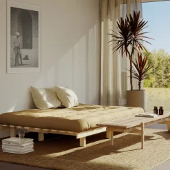 Karup Design LEAN Canapé convertible en bois naturel et tissu