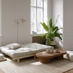 Karup Design LEAN Canapé convertible en bois naturel et tissu