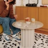 Drawer LEON Table basse ronde en aluminium ø64cm