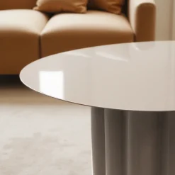 Drawer LEON Table basse ronde en aluminium ø64cm
