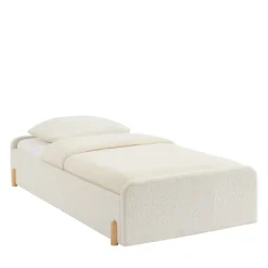 Enfant No name LEONA Lit enfant en tissu bouclette 90x190cm