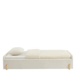 Enfant No name LEONA Lit enfant en tissu bouclette 90x190cm