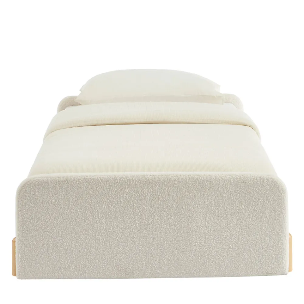 Enfant No name LEONA Lit enfant en tissu bouclette 90x190cm