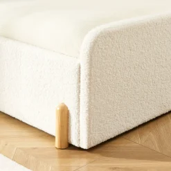 Enfant No name LEONA Lit enfant en tissu bouclette 90x190cm