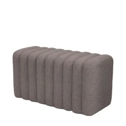 Drawer LETO Banc rembourré en tissu bouclette L79cm