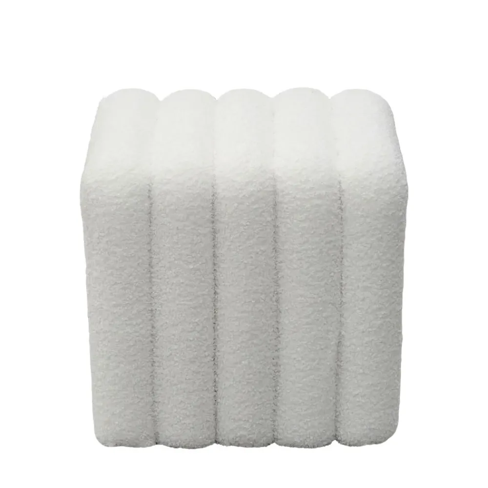 Drawer LETO Pouf rembourré en tissu bouclette