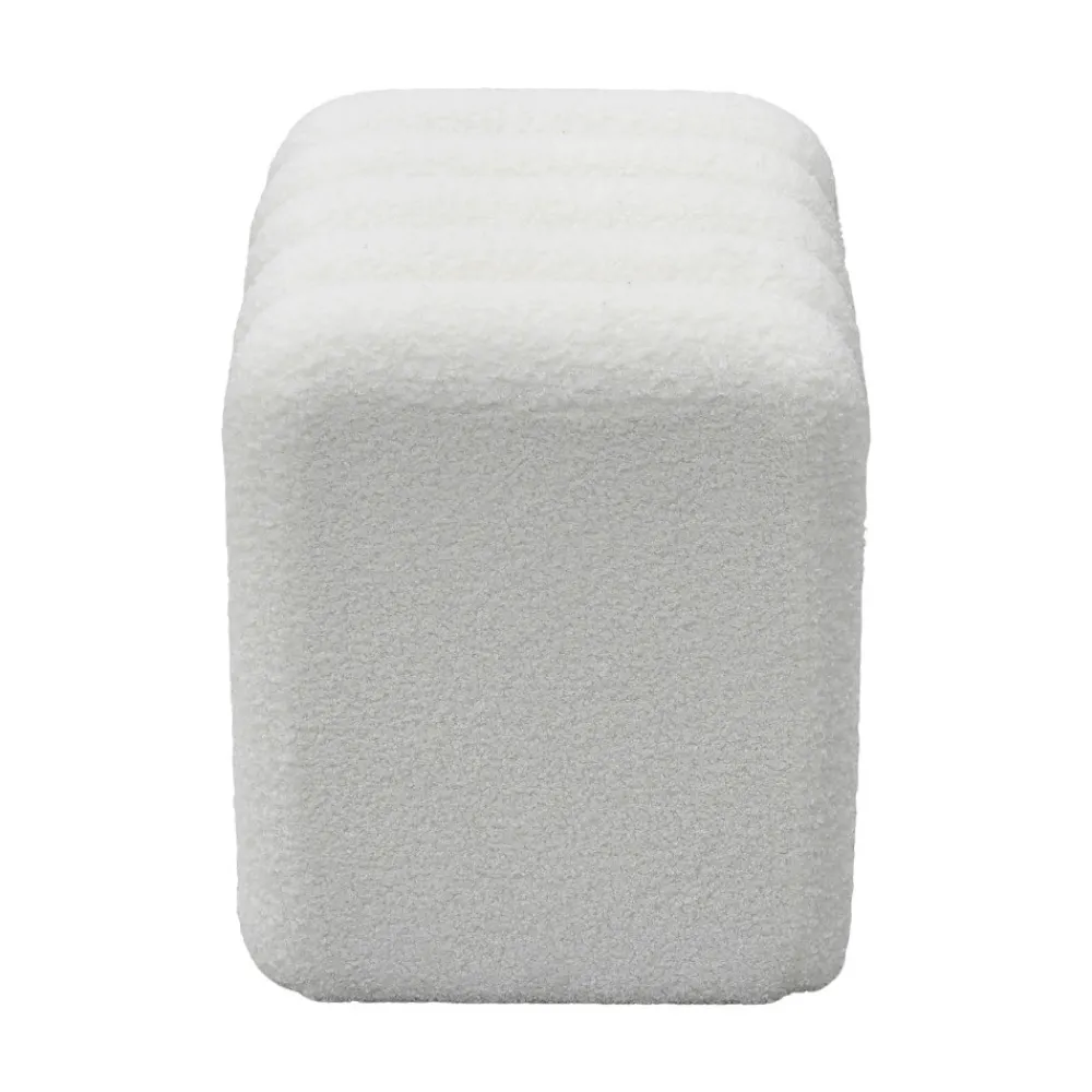 Drawer LETO Pouf rembourré en tissu bouclette