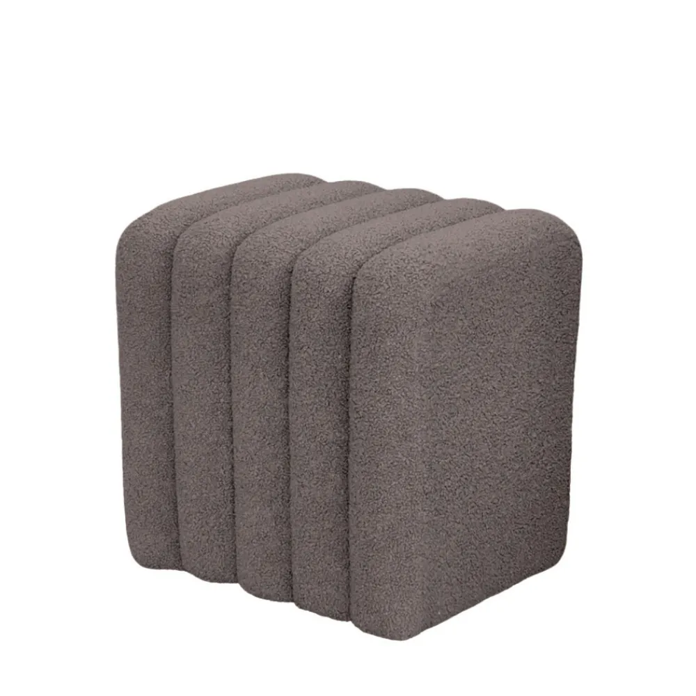 Drawer LETO Pouf rembourré en tissu bouclette