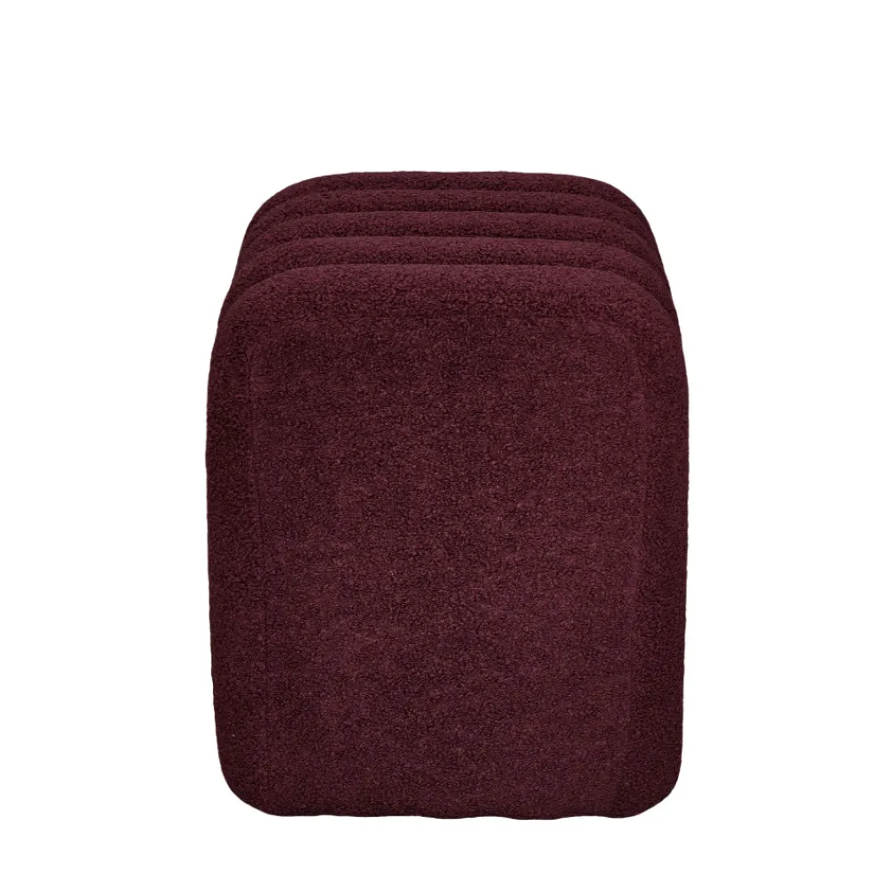 Drawer LETO Pouf rembourré en tissu bouclette